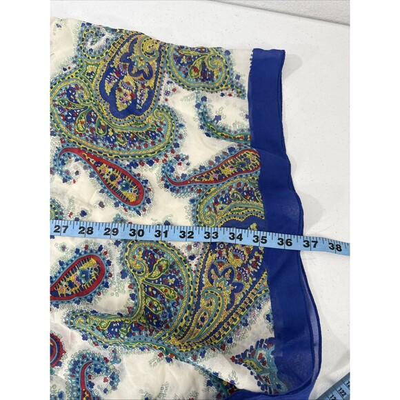 Talbots Blouse Womens 2X Silk‎ Multi Paisley Abstract Kimono Top Festival - Picture 7 of 11